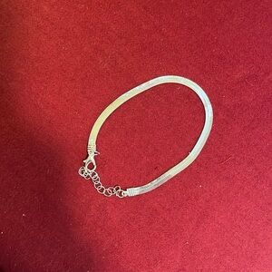 Silver Herringbone Bracelet 7-9 in-Fashion